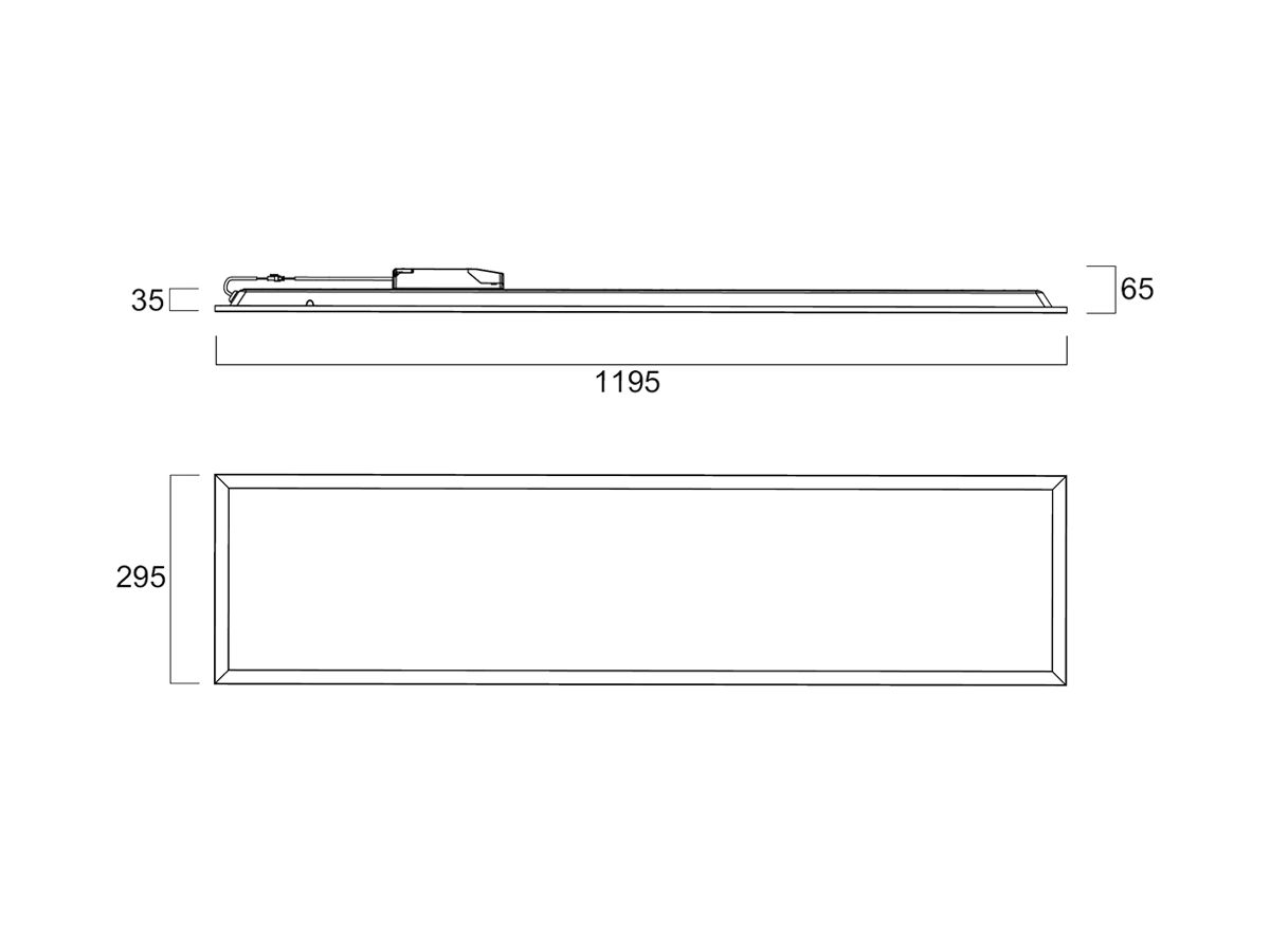 LED-Panelleuchte Sylvania Quantum 1200×300 28W 4500lm 840 IP54/IP20 DALI