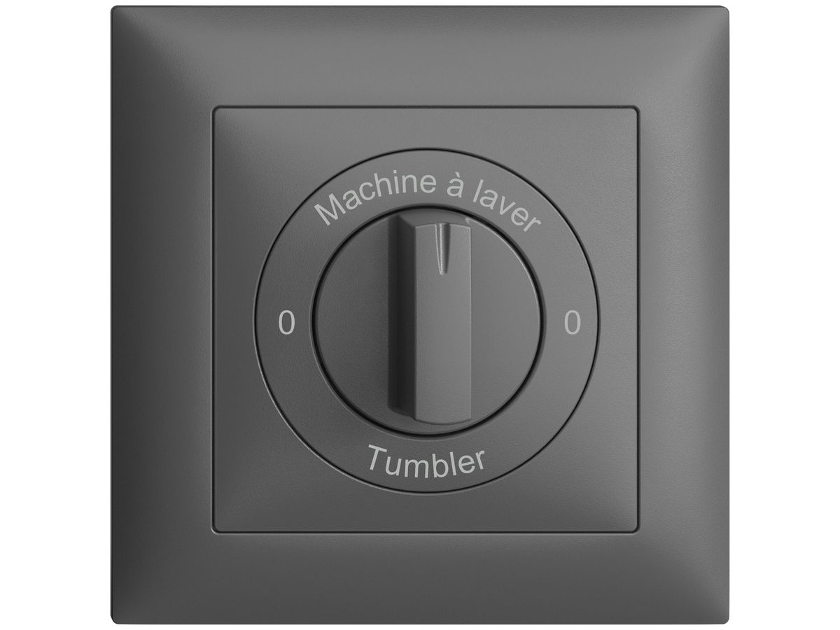 Frontset 0-Machine à laver-0-Tumbler EDIZIOdue 88×88mm dunkelgrau