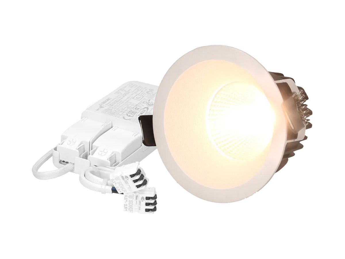 EB-LED-Spot maxLUCE ATMO 68 6.2W 700lm 3000K DALI DIM Ø79mm weiss