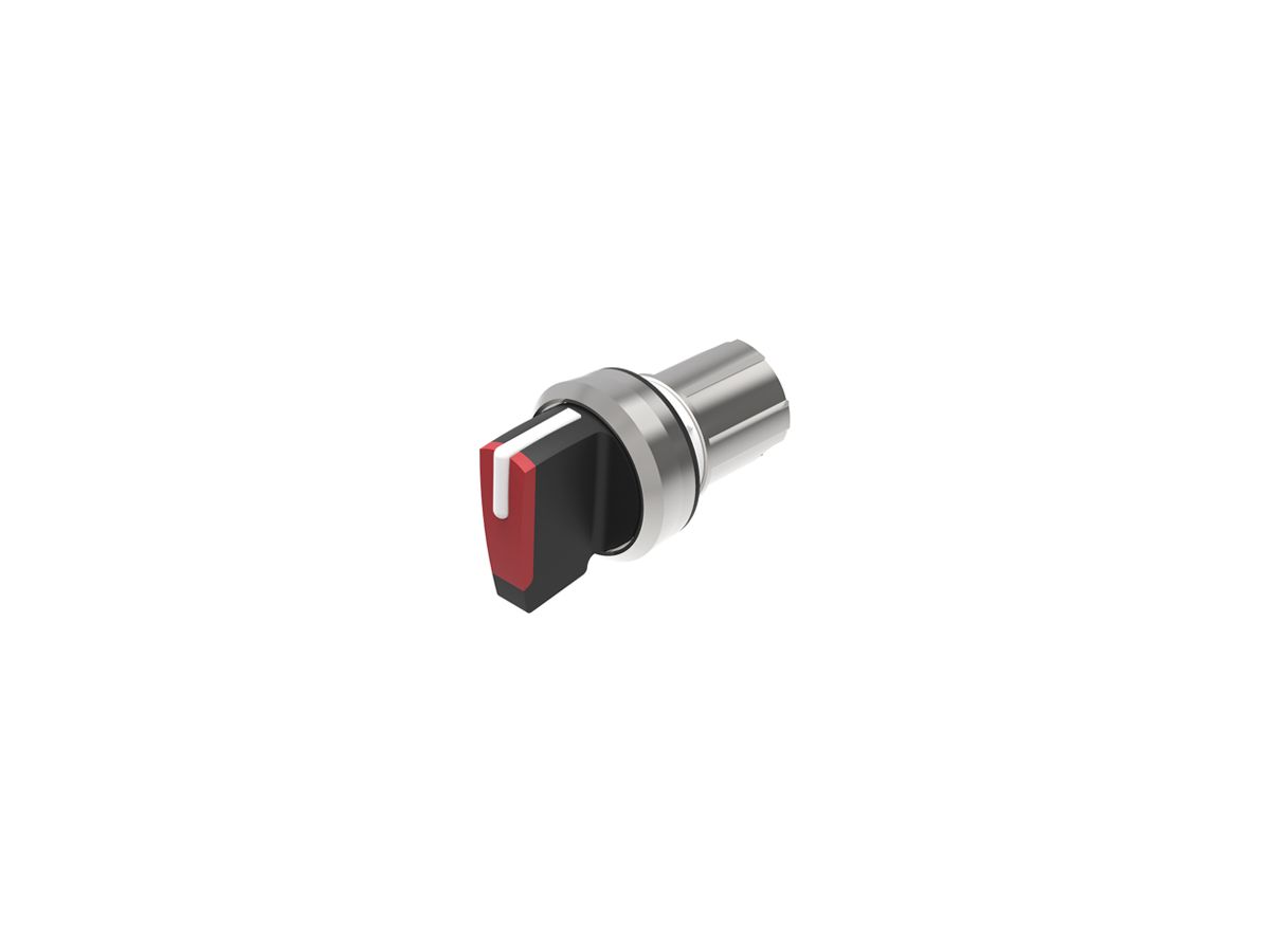 EB-Drehschalter EAO45 0-rast. rot, Ring silber