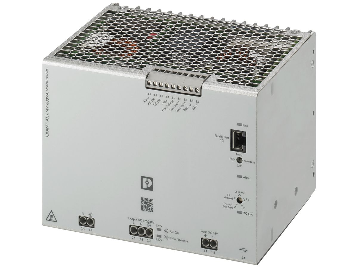 Wechselrichter PX QUINT4-INV/24DC/1AC/600VA/USB