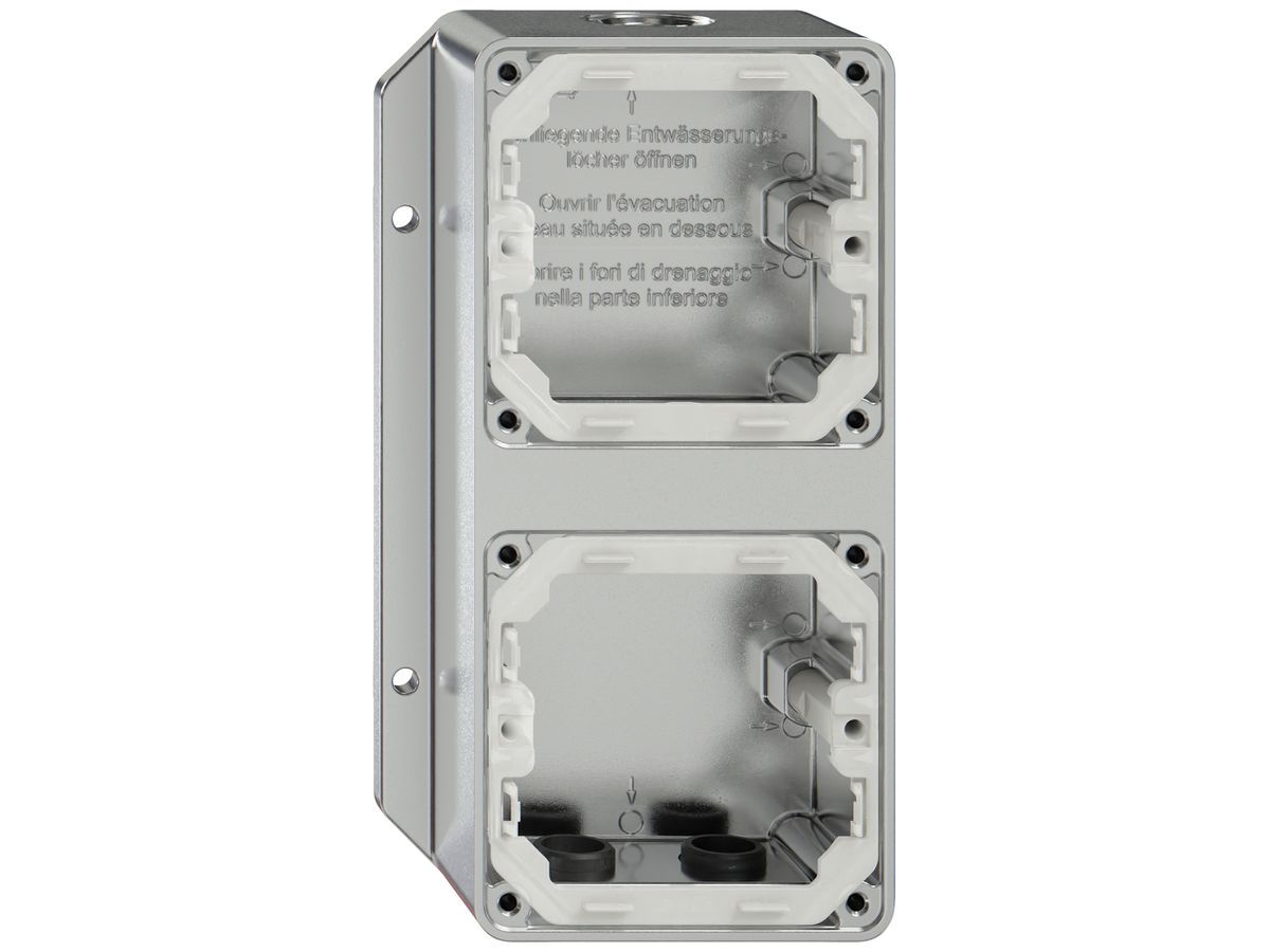 AP-Gehäuse ELEMENT SNAPFIX® 111×193×54mm 3×M20 alu