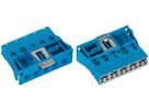 Steckvorrichtung WAGO WINSTA MIDI mit Stecker Snap-In 5L 2×0.5…4mm² blau