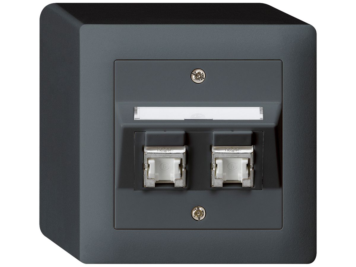 AP-Dose kallysto Kat.6 2RJ45/s anthrazit