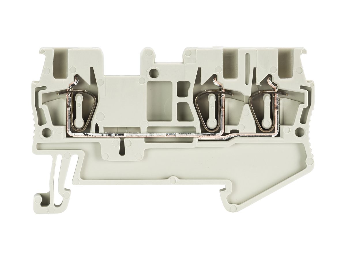 Durchgangs-Reihenklemme WKF 0.08…1.5mm² 17.5A 500V 3×Federz.1 Et.Hutsch.TH35 gr