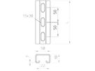 Profilschiene Bettermann 300×50×30mm tauchfeuerverzinkt