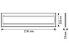 Decken-Einbaurahmen ESYLUX für BOARDLIGHT 1250, weiss