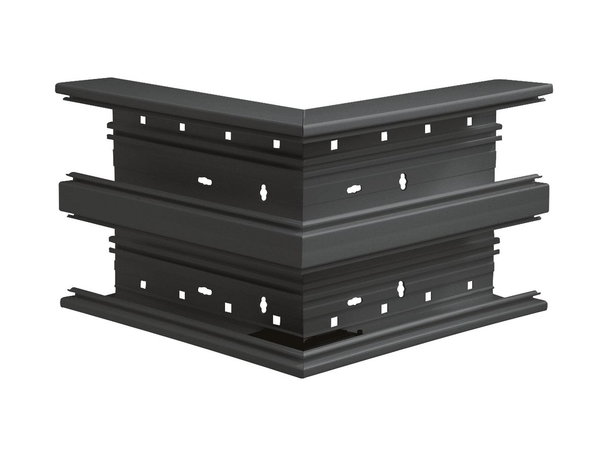 Ausseneck Hager BR 65×210mm Oberteile 2×80mm schwarz