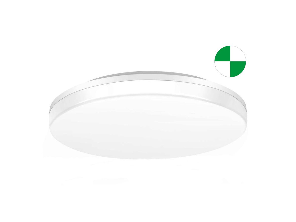 LED Decken/Wandleuchte ELGH IP54 NOT 3H - 18W/3000-4000-6000K,D:280mm H=48mm