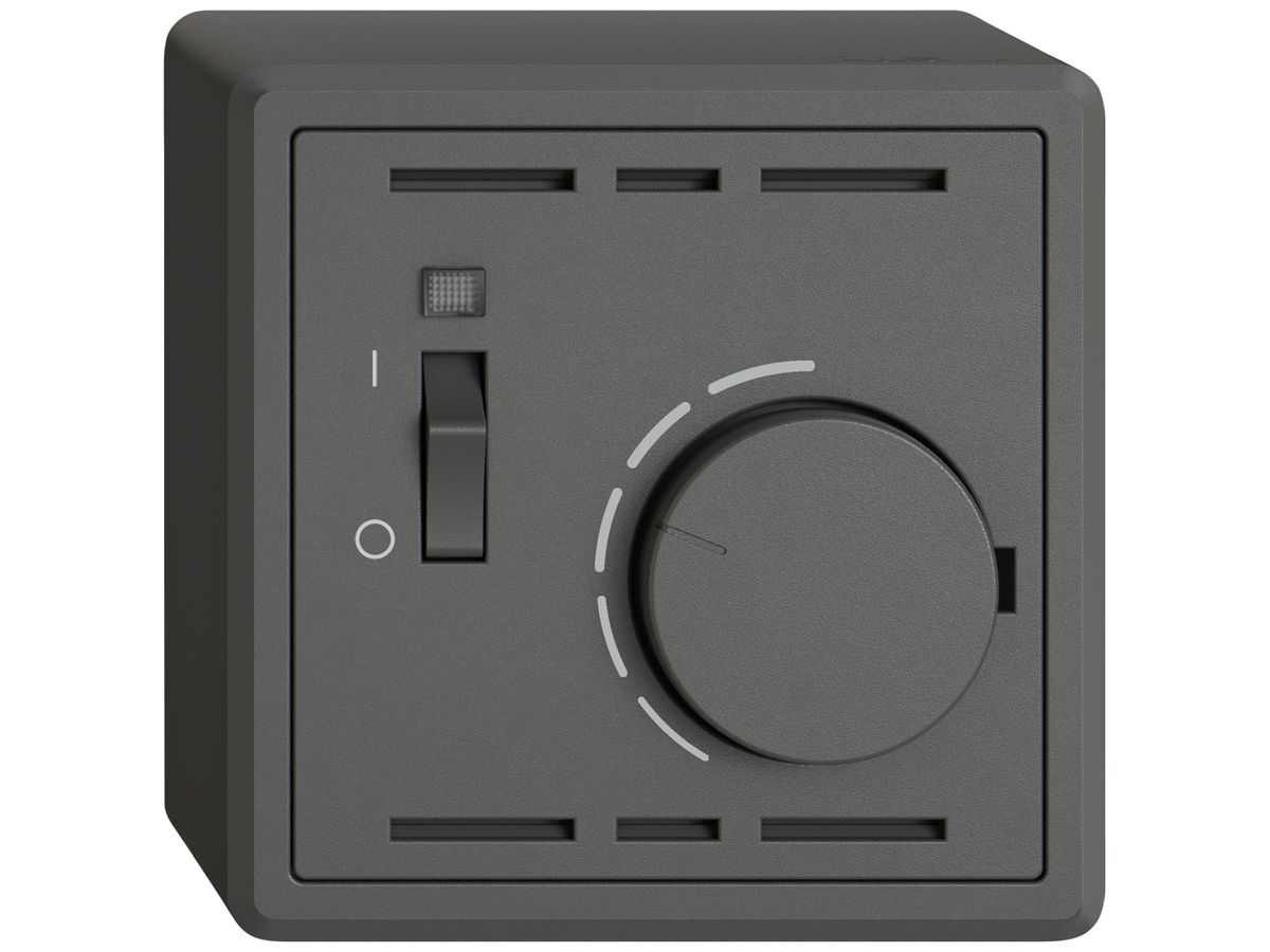 AP-Raumthermostat EDIZIO.liv SNAPFIX® m.Schalter 230VAC 50Hz dgu