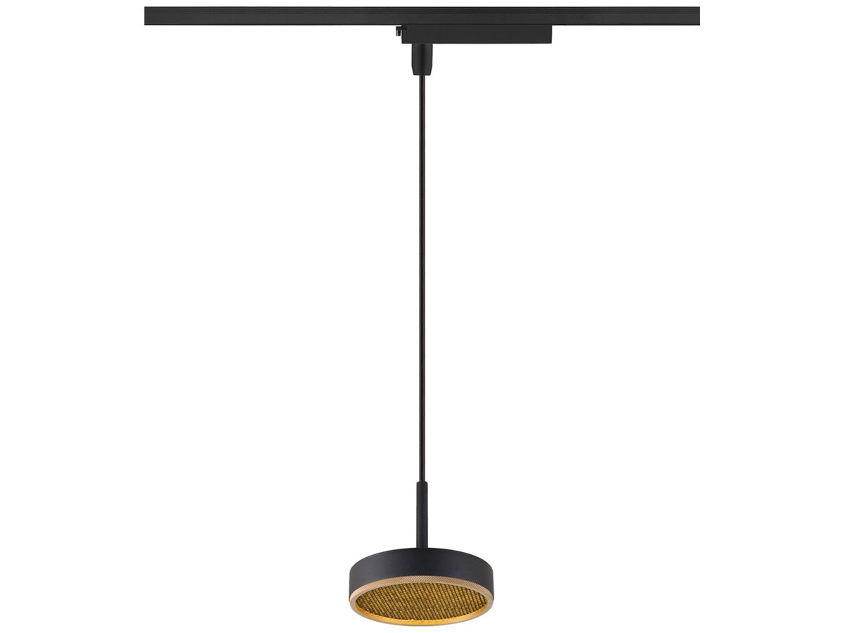 LED-Pendelleuchte SLV GRIP FLAT 16W 400lm 2700…3000K DIM Ø140mm schwarz