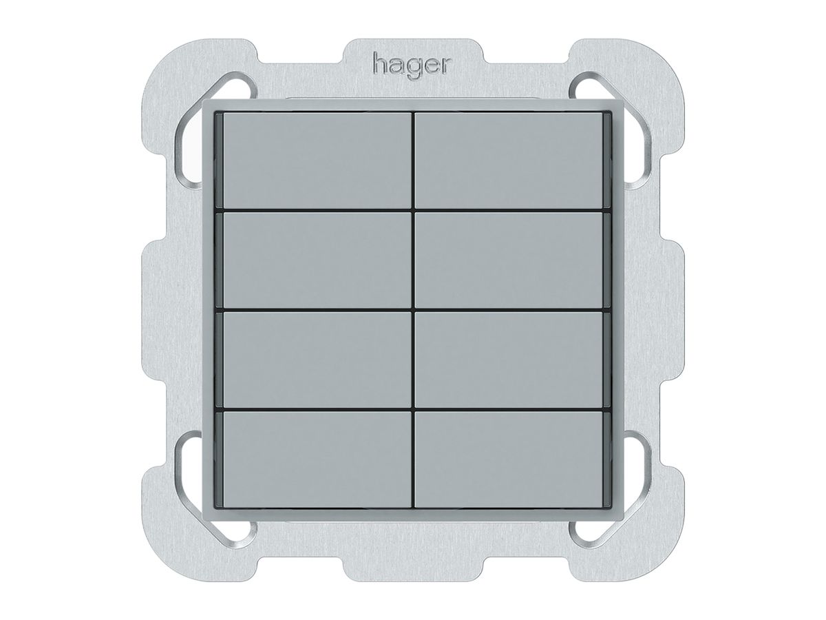 UP-Taster KNX KAL 8×Tasten 8×Betätigungspunkte LED grau