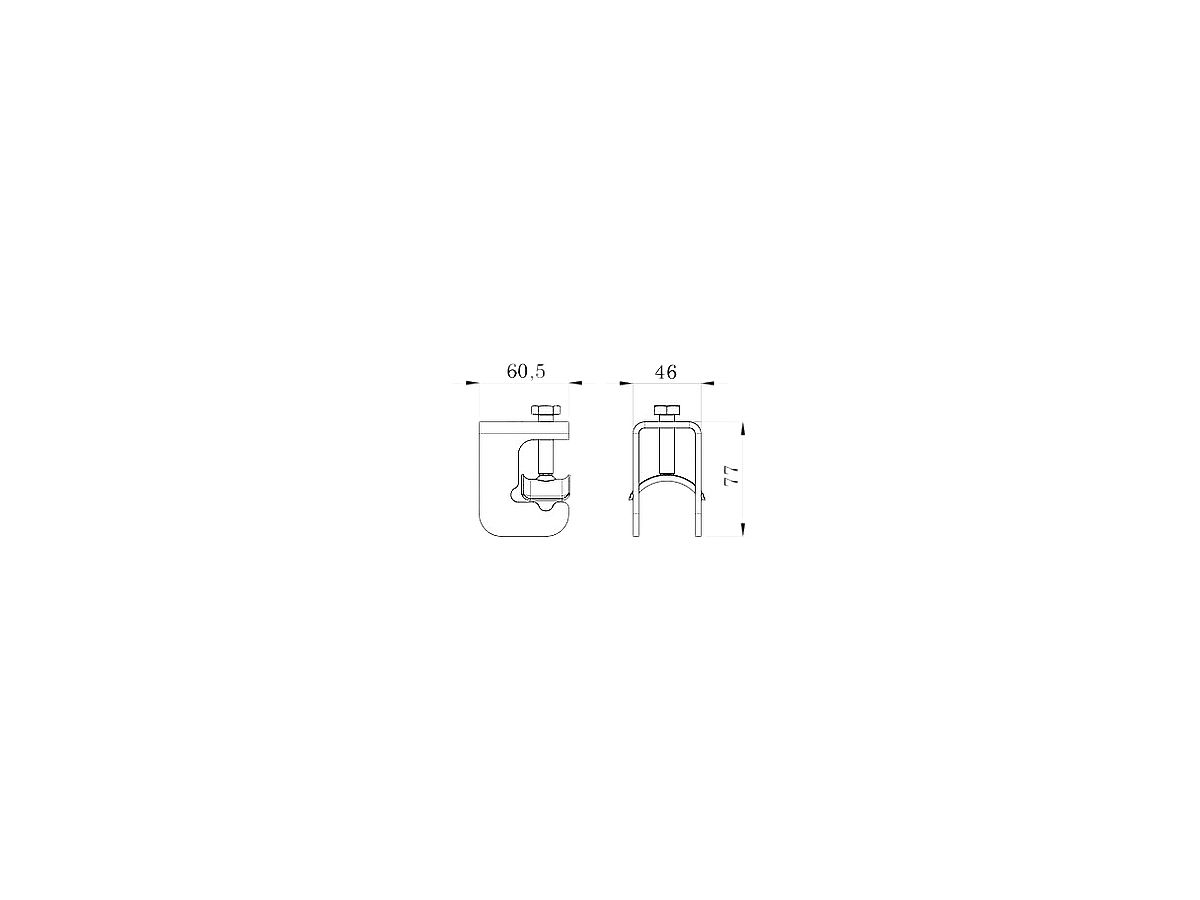 Anschlussklemme Bettermann Ø 16…37mm/FL 30×3…4mm