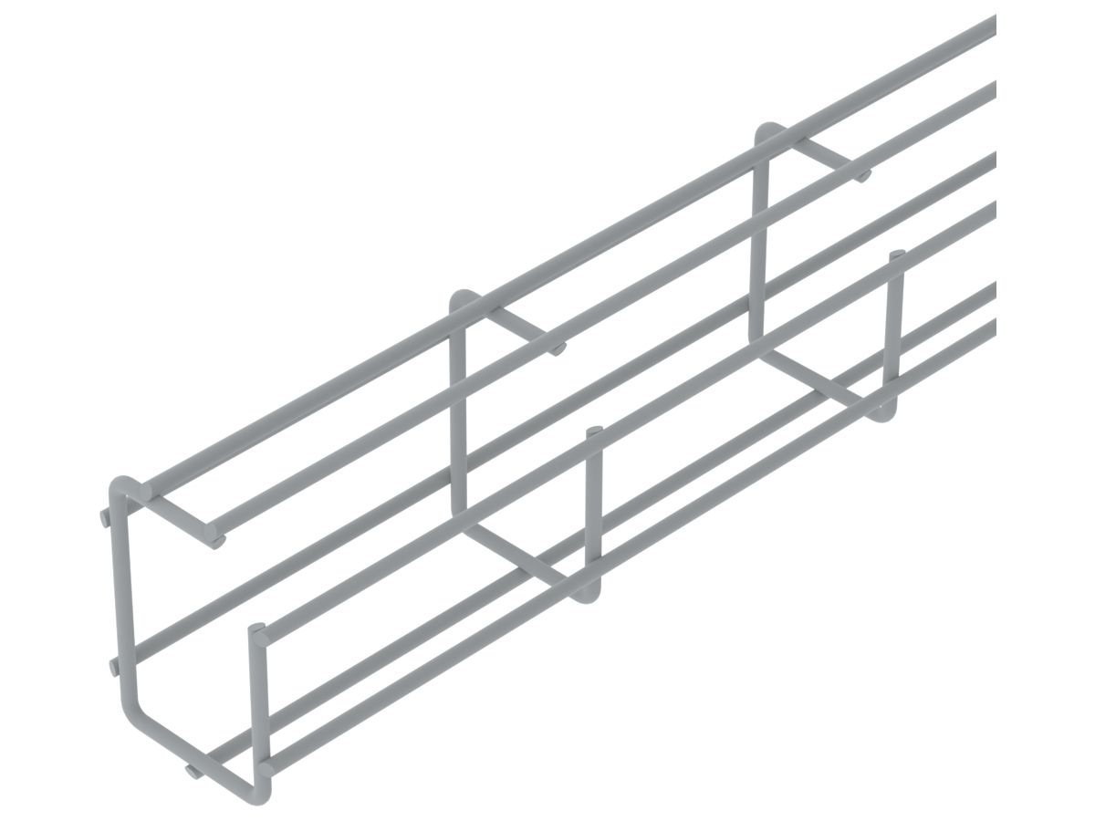 Gitterrinne Bettermann G-GR 75×50×3000mm, St, NG-10, halogenfrei, lichtgrau