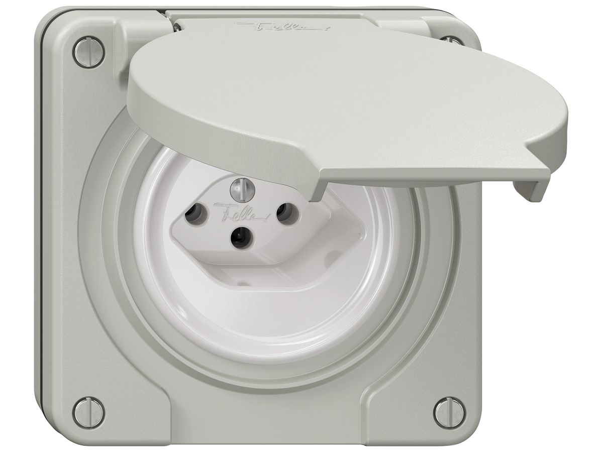 UP-Steckdose NEVO SNAPFIX® 1×T13 10A 250V 87×87×32mm IP21 lgu