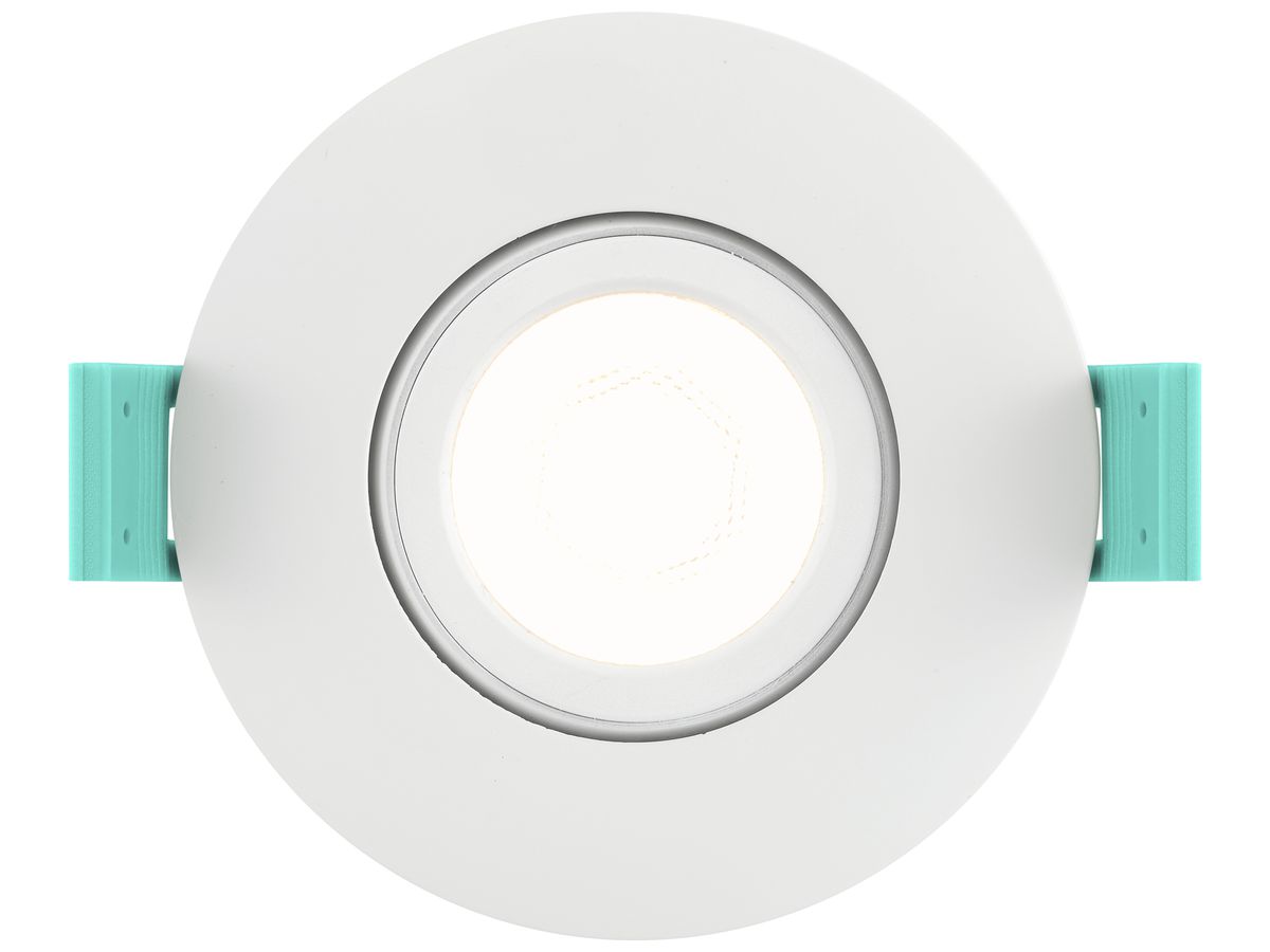 LED-Downlight Sylvania OBICO 5.4W 550lm 927/930/940 IP65 38° DIM Ø81mm weiss