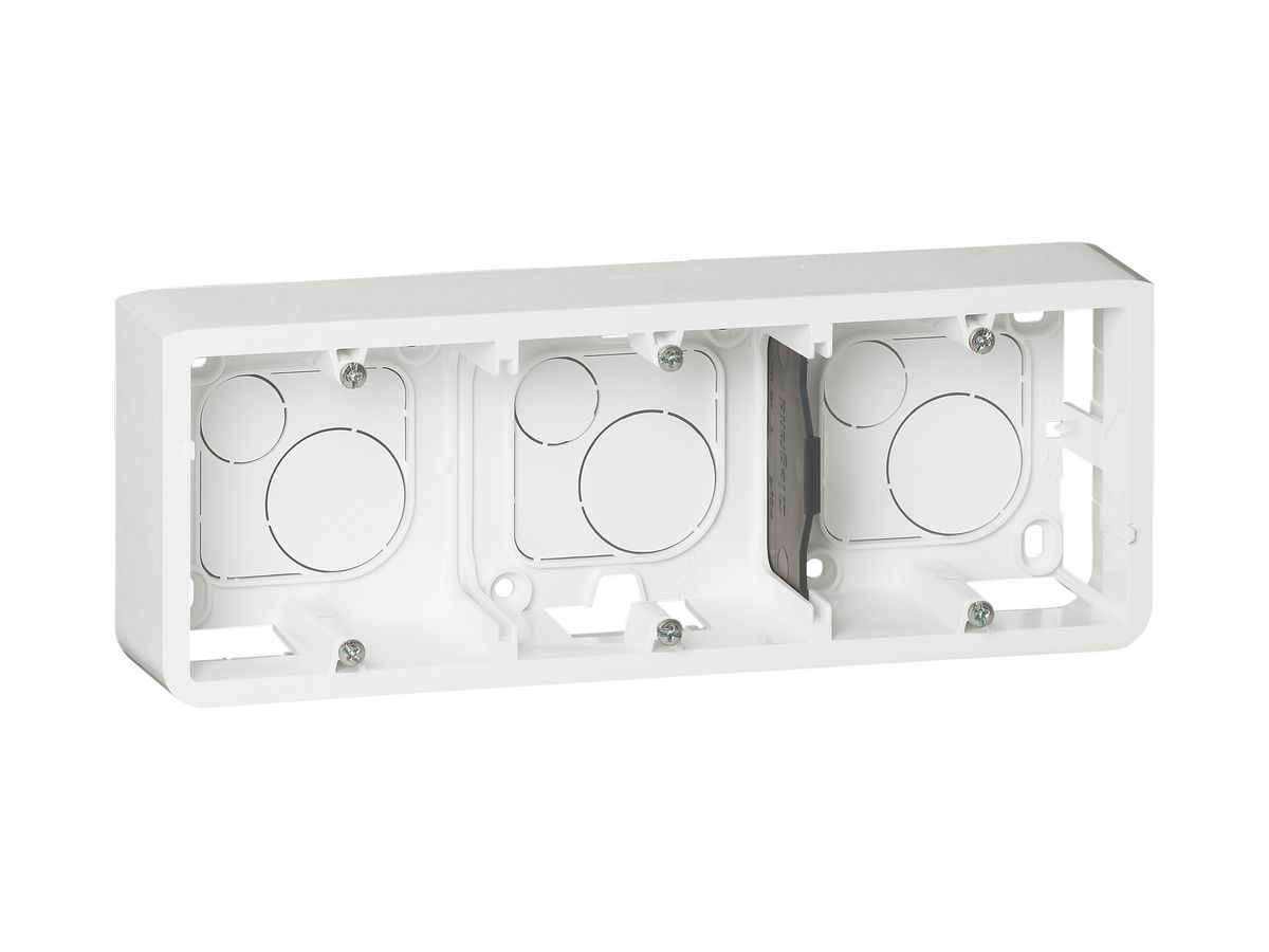 AP-Gehäuse MOS 1×2×3Module weiss Tiefe=40mm