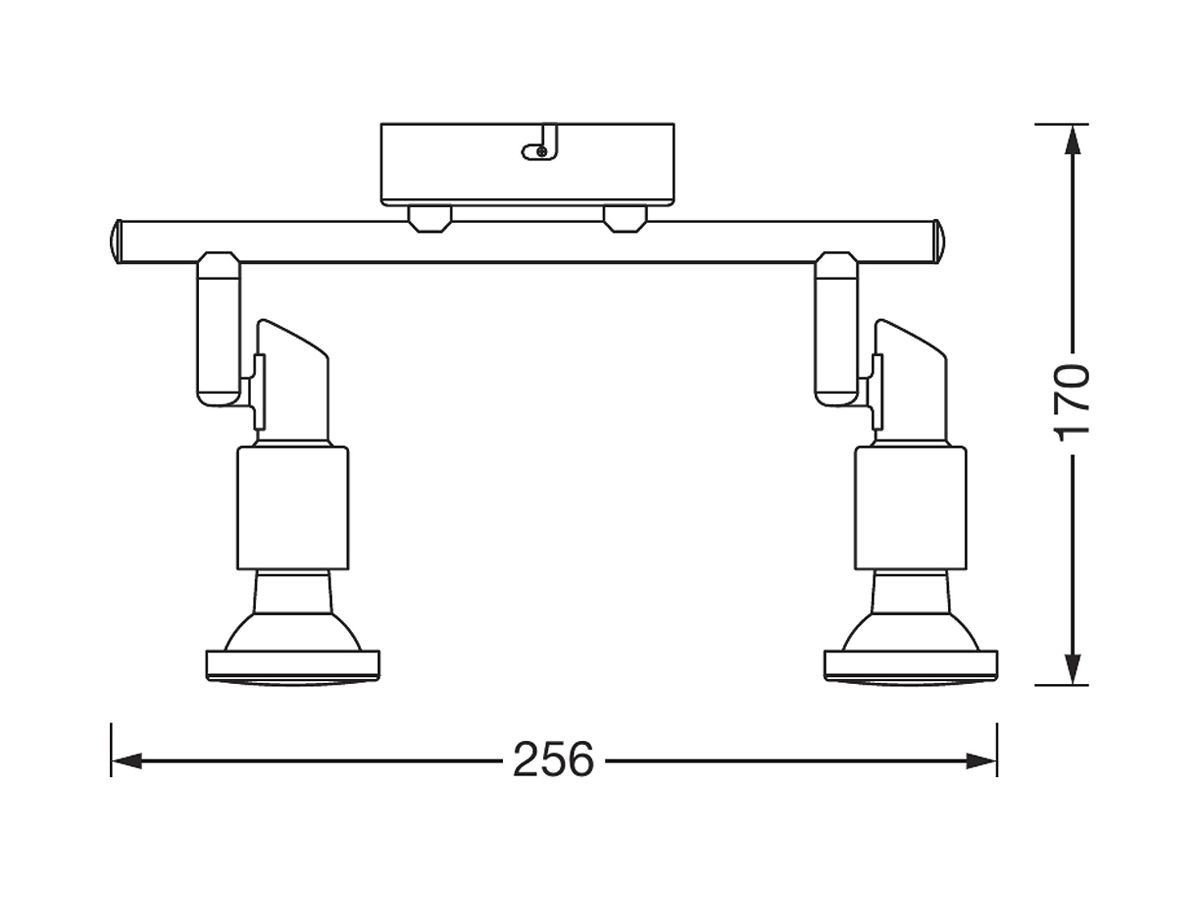 Deckenleuchte LDV LED SPOT GU10 2×2.6W 2×230lm 2700K silber