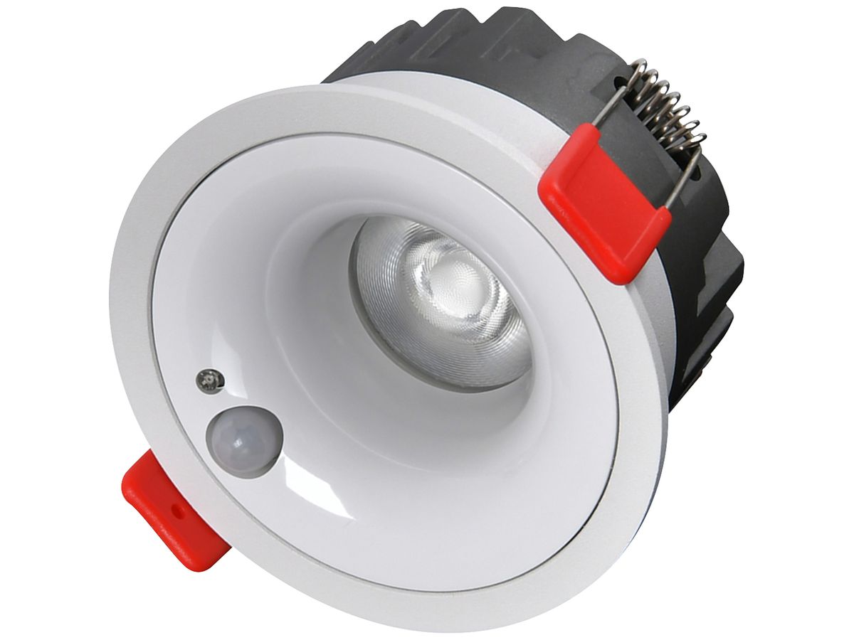 LED-Downlight DOTLUX PIRSOlight PIR 12W 1050lm 930 36° Ø85mm weiss