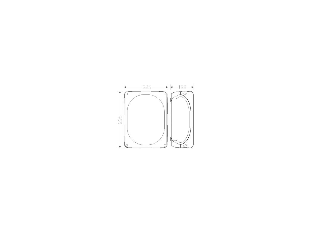 Leergehäuse Hensel, nicht durchsichtiger Deckel 190×260×106mm schwarz