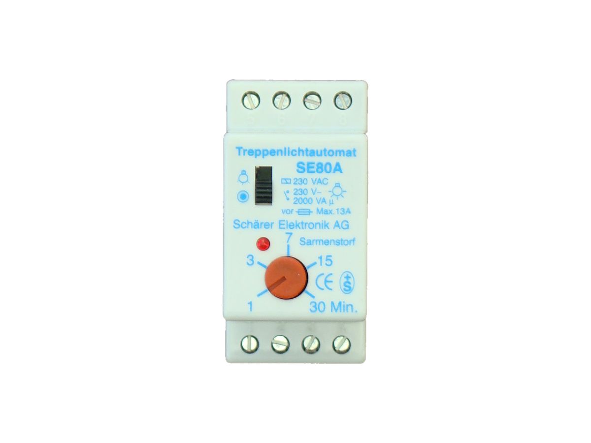 Minuterie-Schrittschalter 2TE SE80A Schärer 1…300min 2000W