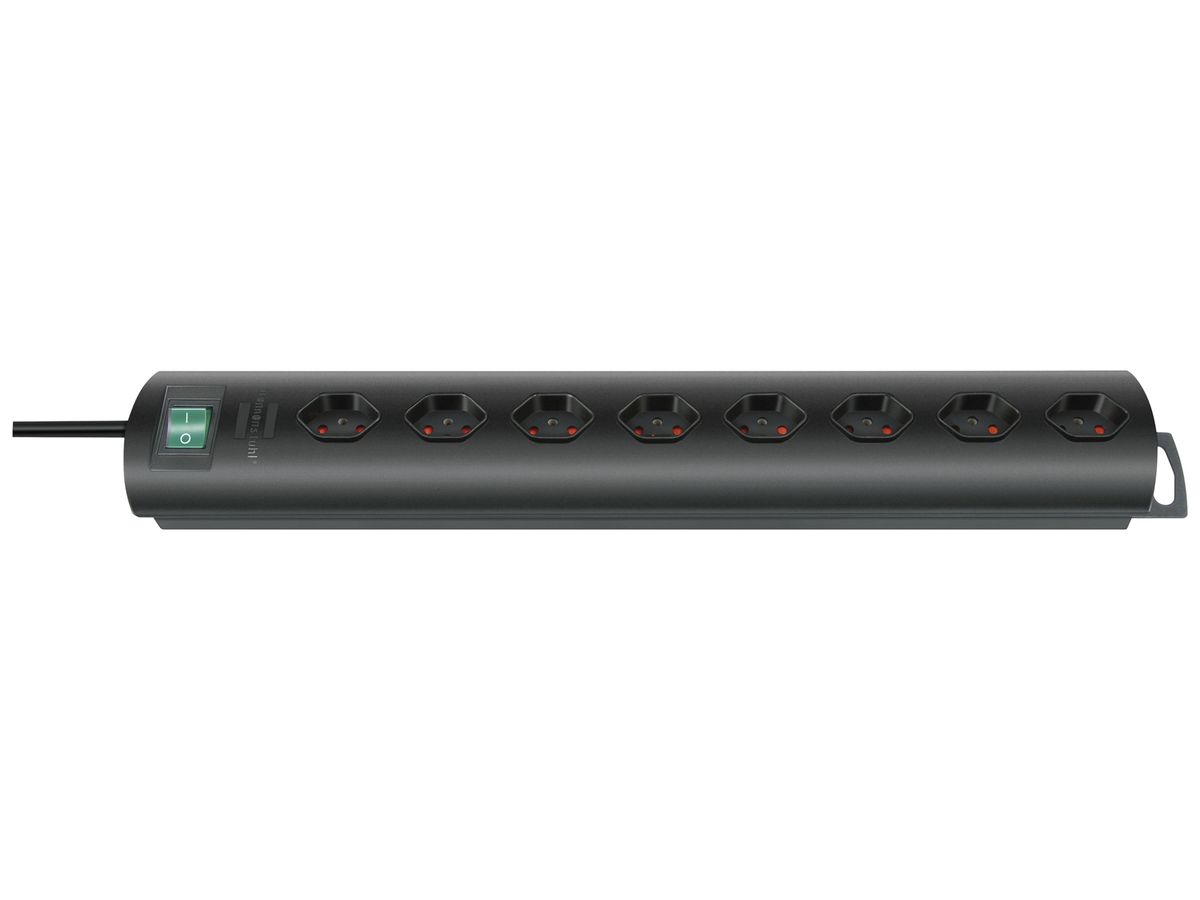 Steckdosenleiste Primera-Line Schalter 8×T13 90° 2m H05VV-F 3×1mm² sz