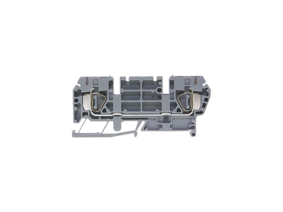 Durchgangs-Reihenklemme Woertz 0.5…4mm² 25A 600V Federzuganschluss 2×1 TH35 grau