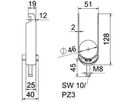 Schnellverleger BET 2056 U-Fuss Kunststoff 40…46mm 2×Kabel Stahl tfZn