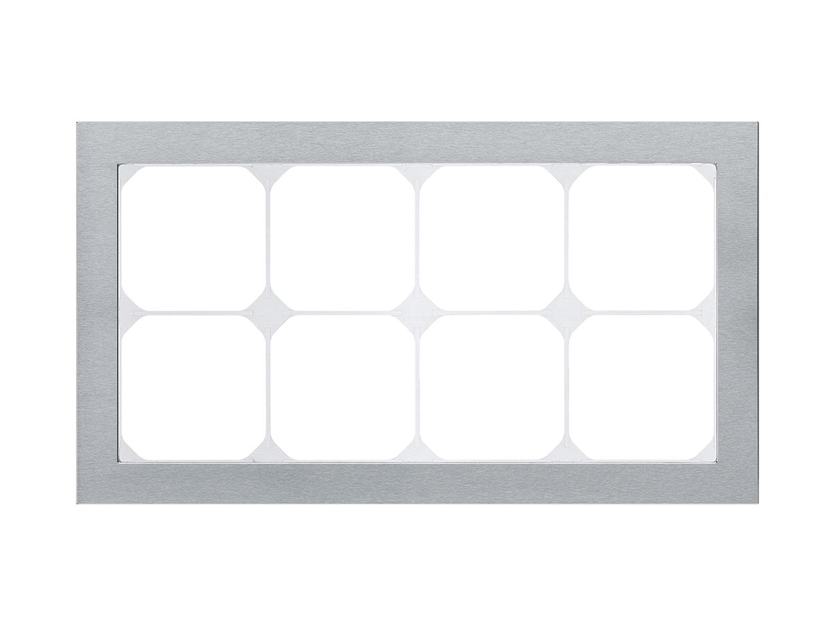 Abdeckrahmen KAL.art 2×4 154×274mm Edelstahl gebürstet