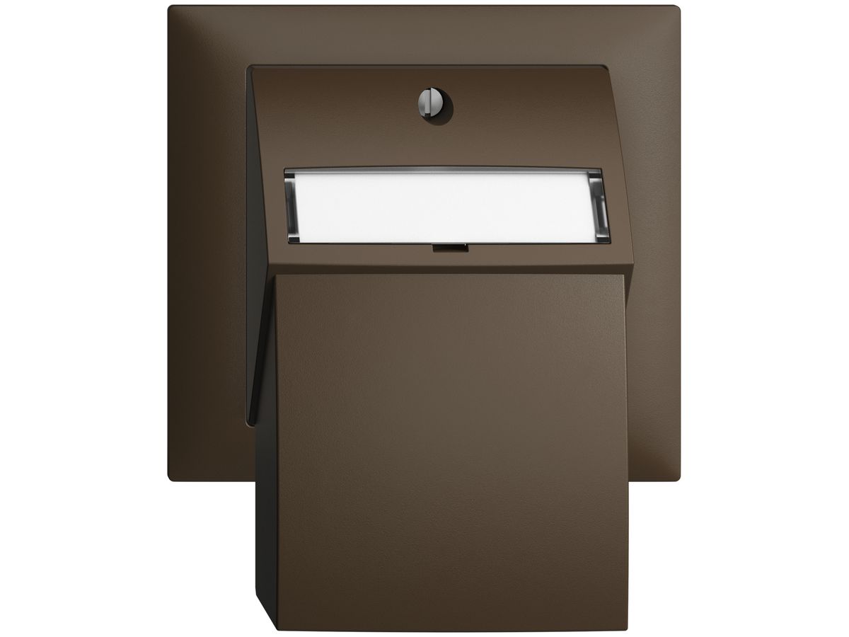 EB-Montageset EDIZIOdue, mit Flachauslasshaube, für 2×RJ45, coffee