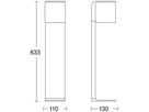 LED-Wegeleuchte Steinel GL 80 9.1W 650lm 830 IP44 633mm anthrazit