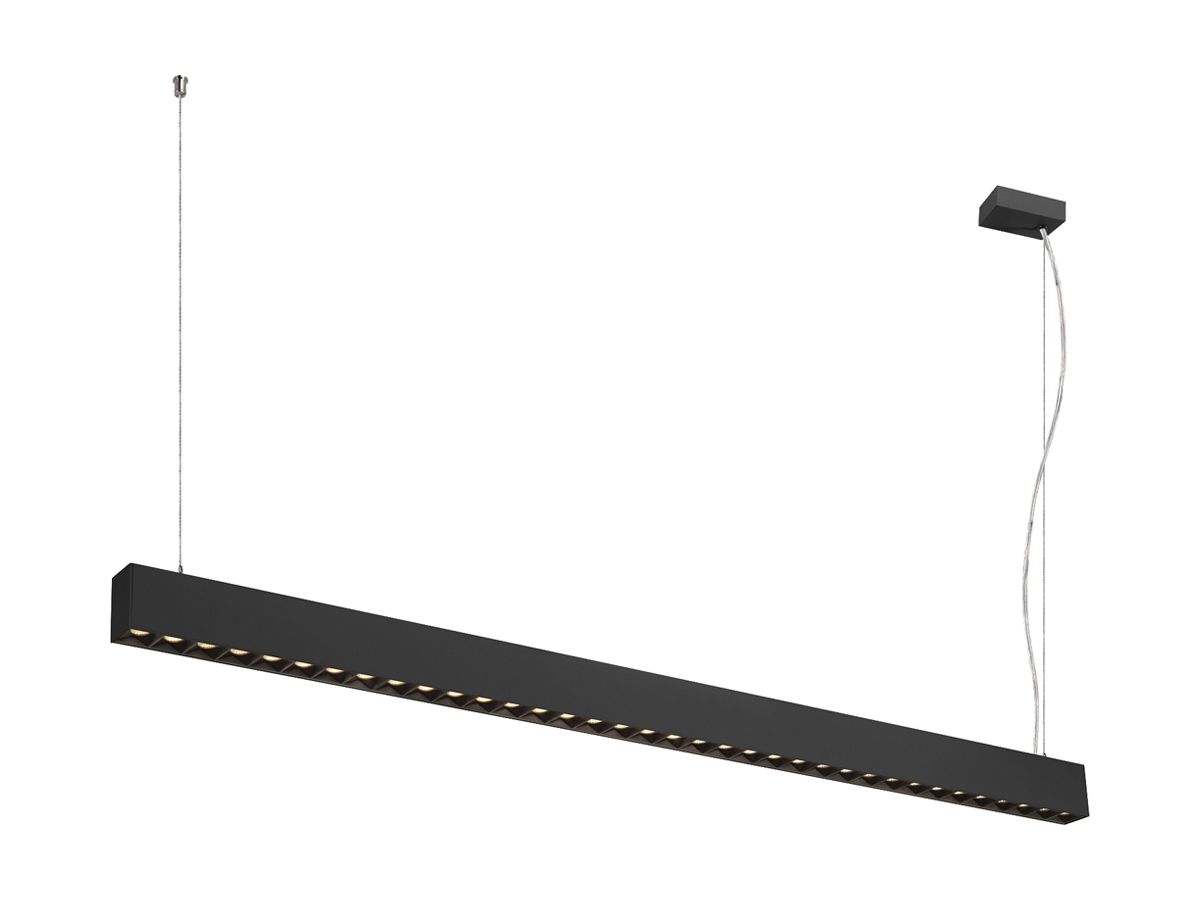 LED-Pendelleuchte SLV GLENOS PRO 70W 7950lm 3000K DALI 1448mm schwarz