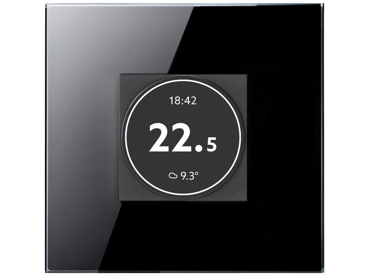 UP-Raumthermostat FINDER 4box SWIPE 5A/230VAC 7…33°C 485×23×434mm schwarz