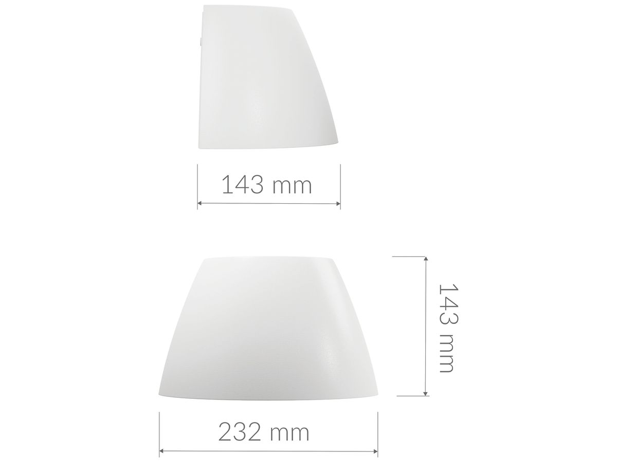LED-Wandleuchte Plejd OUT-02-B 13W 2200…4000K IP44 DIM 143×232×143mm schwarz