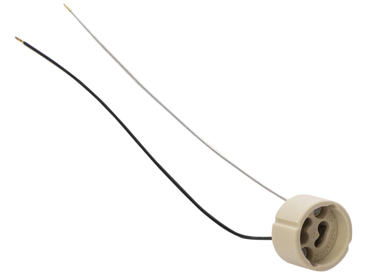 Fassung ELBRO GZ10/GU10 Keramik mit Anschlussleitung 190mm