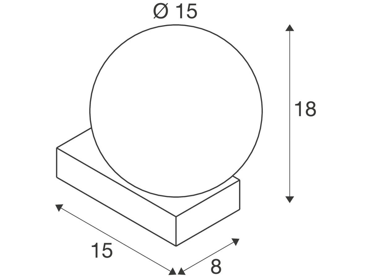 Wandleuchte SLV SUN G9 1×5W DIM Ø150×180×185mm schwarz
