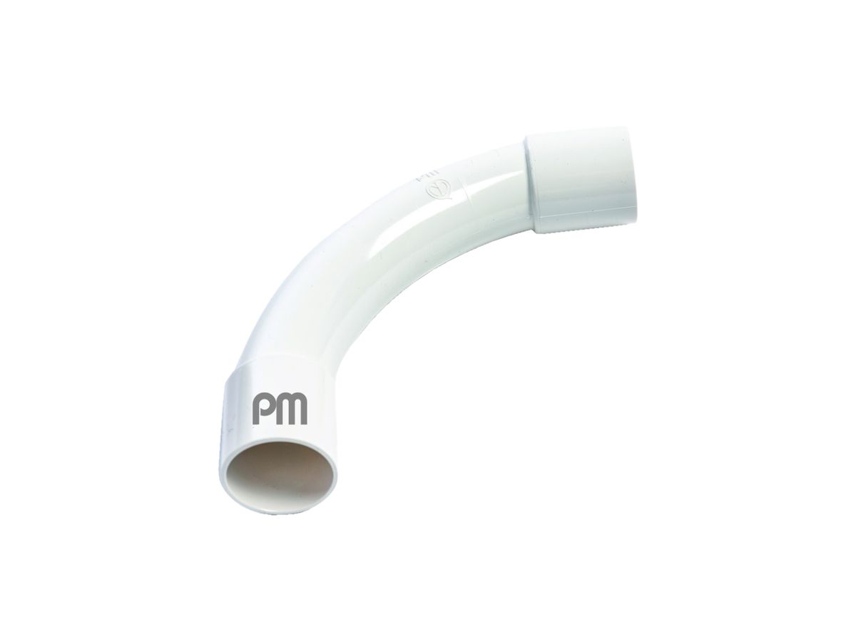 Steckbogen PM M40 mit Muffe halogenfrei hellgrau