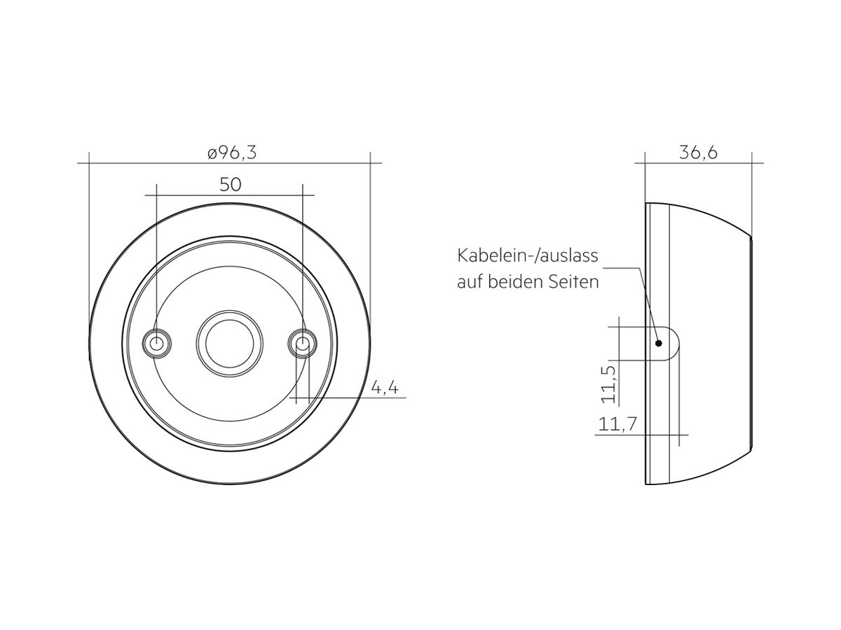 AP-Gehäuse ACU 14rs IP20 für Sensoren 5DP 14f Tridonic, weiss