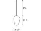 Pendelleuchte SLV PANTILO OVAL E27 15W DIM direkt weiss/chrom