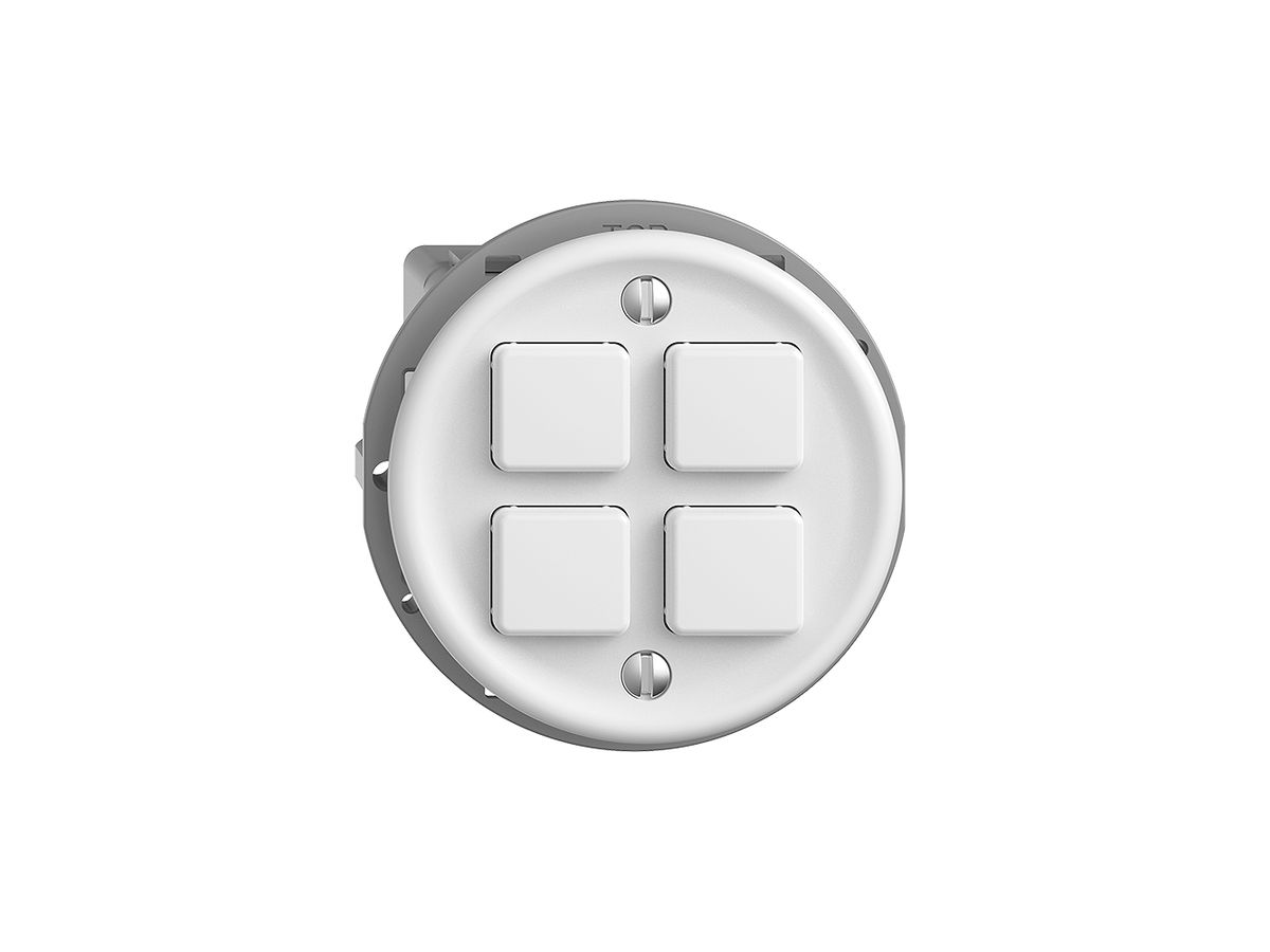 UP-Taster KNX STANDARDdue 4×mit LED RGB, mit Temperaturfühler, weiss