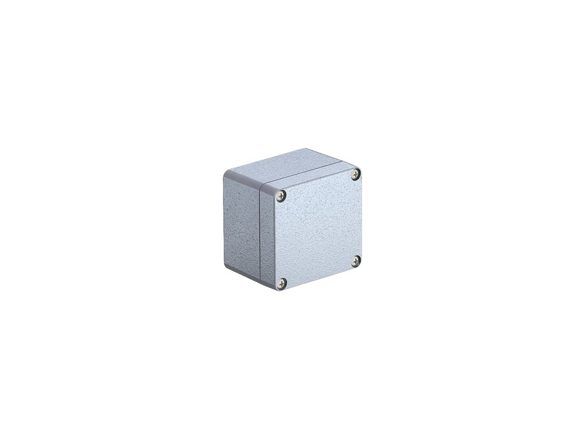 Leergehäuse BET Mx SGR 80×75×57mm Alu IP66 silbergrau