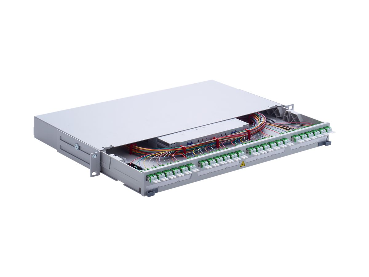 Rangierfeld LWL 19" UniRack2 1HE 12×LC-Duplex G.652.D