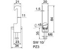 Schnellverleger BET 2056 W-Fuss Kunststoff 12…16mm 1×Kabel Stahl tfZn