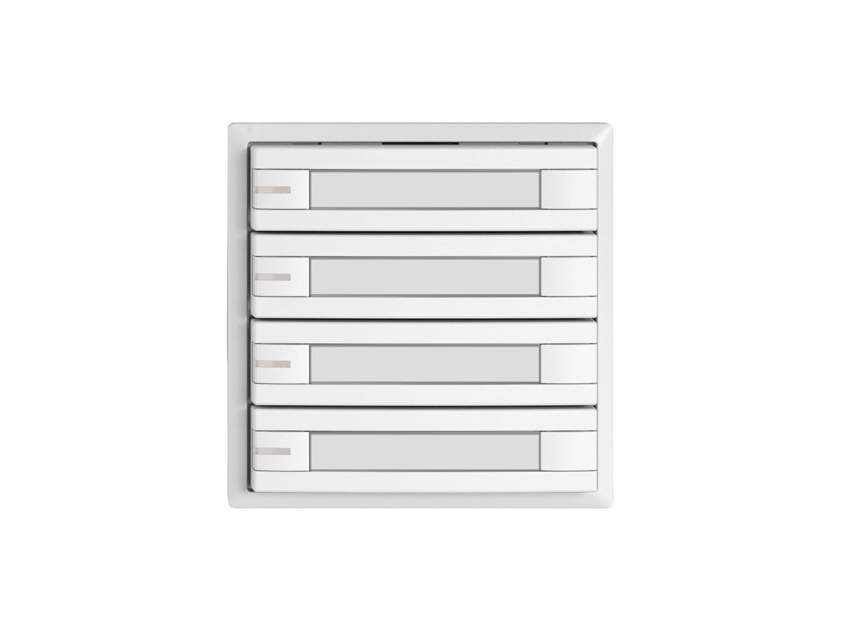 KNX-Taster RGB EDIZIO.liv SNAPFIX® Temperaturfüh.RGB-LED Pap.4×T 2-Tbed.ws