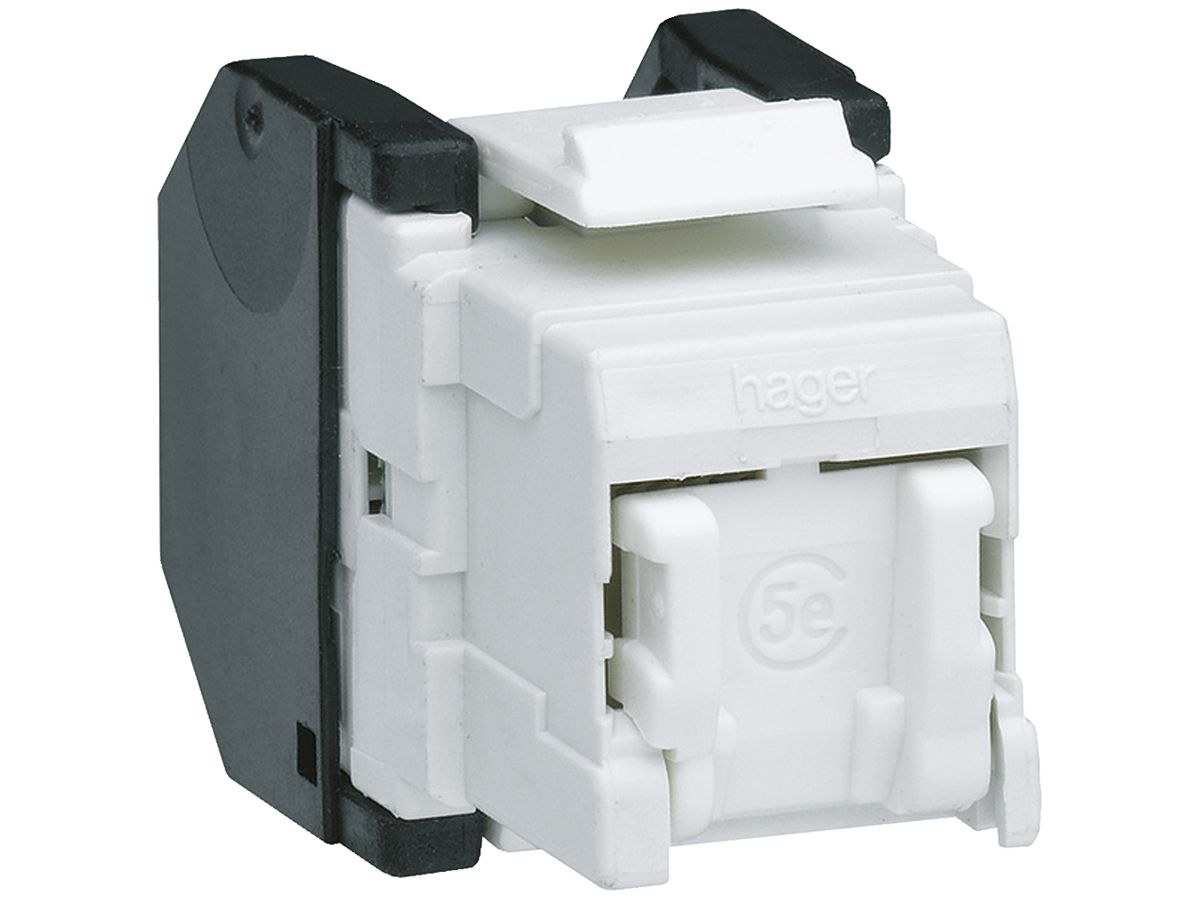 Einsatz Hager Kat.5 RJ45/u zu Keystone-Modul weiss