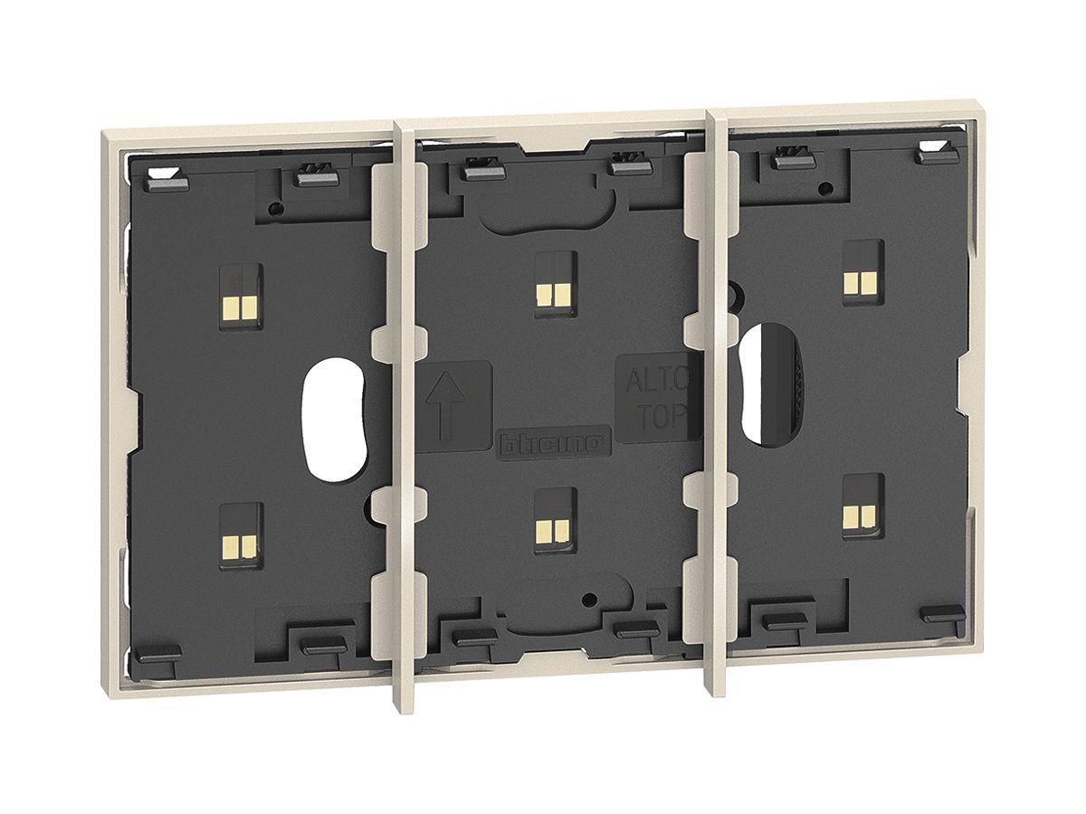 BUS-Rahmen Living Now MyHOME 3 Module Montage auf 2-moduligen Dose sand