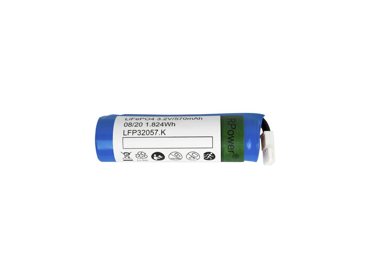 Akku RPower LiFePO4 3.2V 570mAh Ø17×52mm