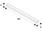 Gewindeabhängung SLV für Stromschiene S-TRACK 3-phasig, 1000mm, weiss