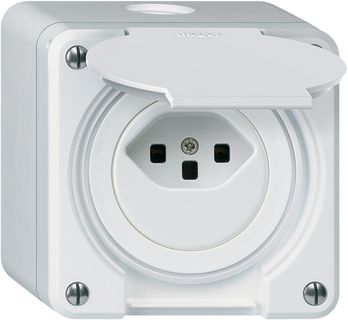 AP-Steckdose robusto Typ 23 weiss