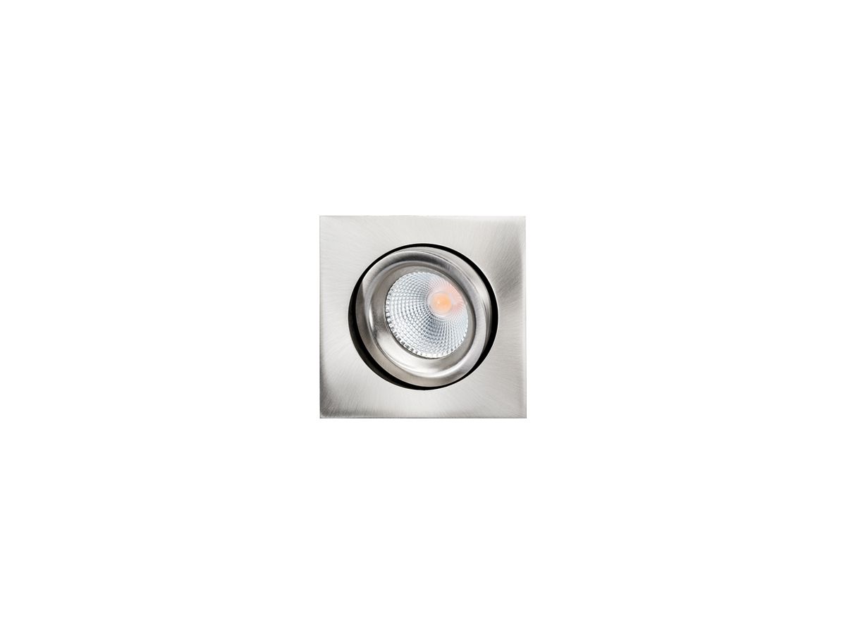 LED-Downlight SG Junistar Lux Square 8W 580lm 927 IP20/IP44 42° DIM 95×95mm Si